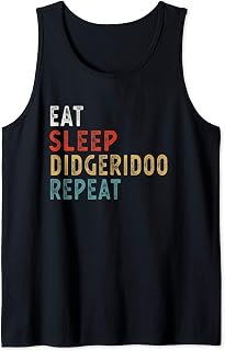 Vintage Eat Sleep Didgeridoo Repeat Funny Didgeridoo player Camiseta sin Mangas