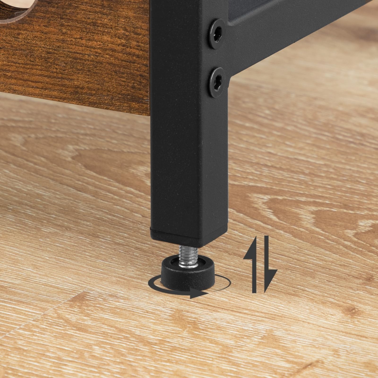 HOOBRO Estantería para Vino de 16 Botellas, Estantería para Vinos Independiente con Tablero de Madera y Soporte para Copas, Expositor de Vinos de 5 Niveles para Cocina, Bar, Restaurante, etc EBF04JJ01