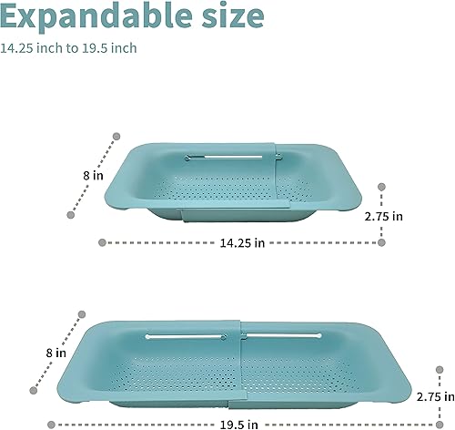 Miniatura 4 de Makerstep Cesta coladora para colocar sobre el fregadero, expandible, lavar, escurrir y secar. - Nuevos artículos esenciales de cocina para el