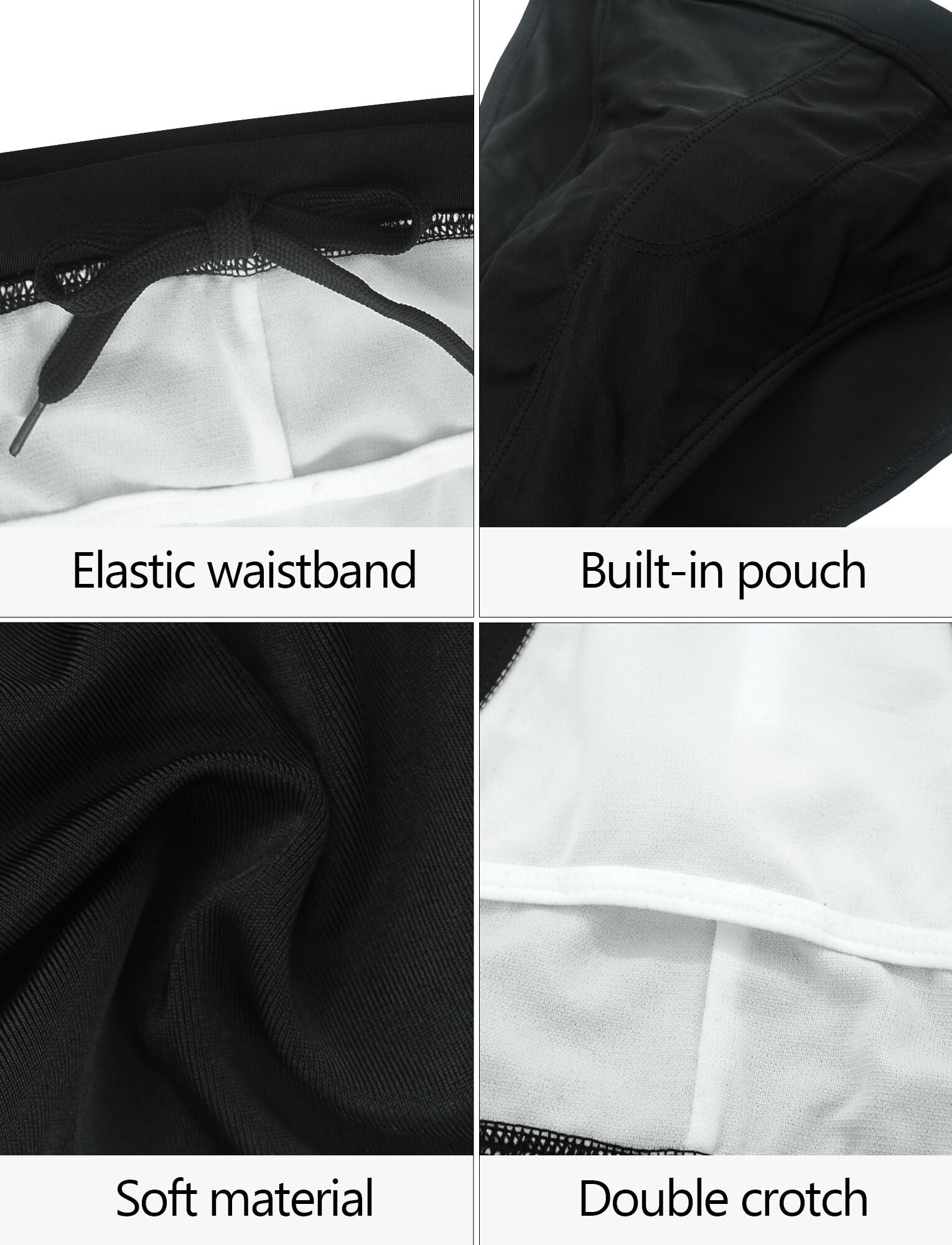 SEAUR Badeslip Herren Badehose Kurz Eng Sexy Mini Schwimmhose Schnell Trocknend Classic Schwimmen Slip Wassersport Strand Schwimmbad EU S-XL = (Asie M-XXL)