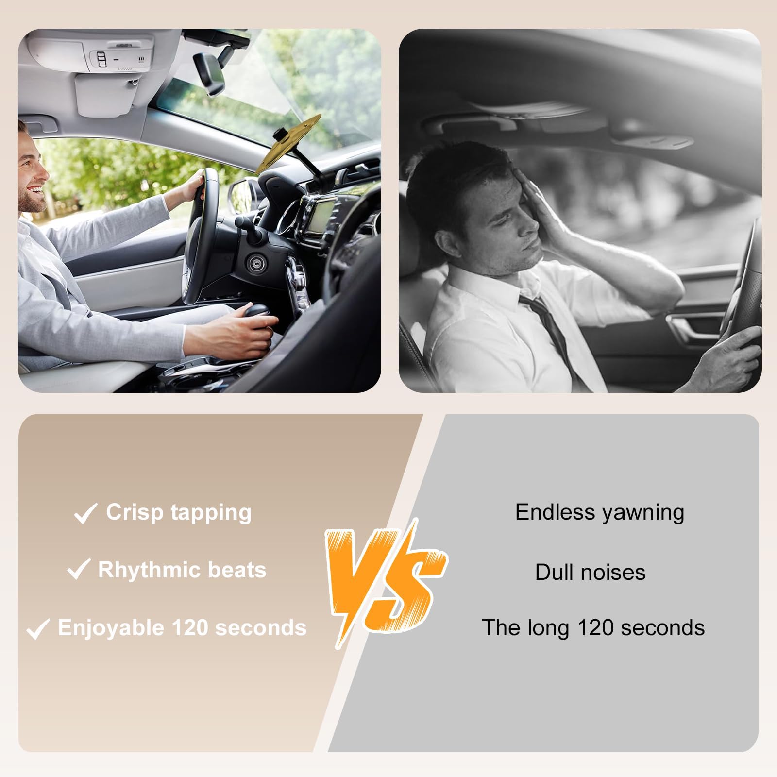 Evadollina Mini Cymbal, 2 Pieces Golden Mini Drums Car, Drums, Car Accessories Funny, Car Crash Cymbal (Gold and Silver) - Image 4
