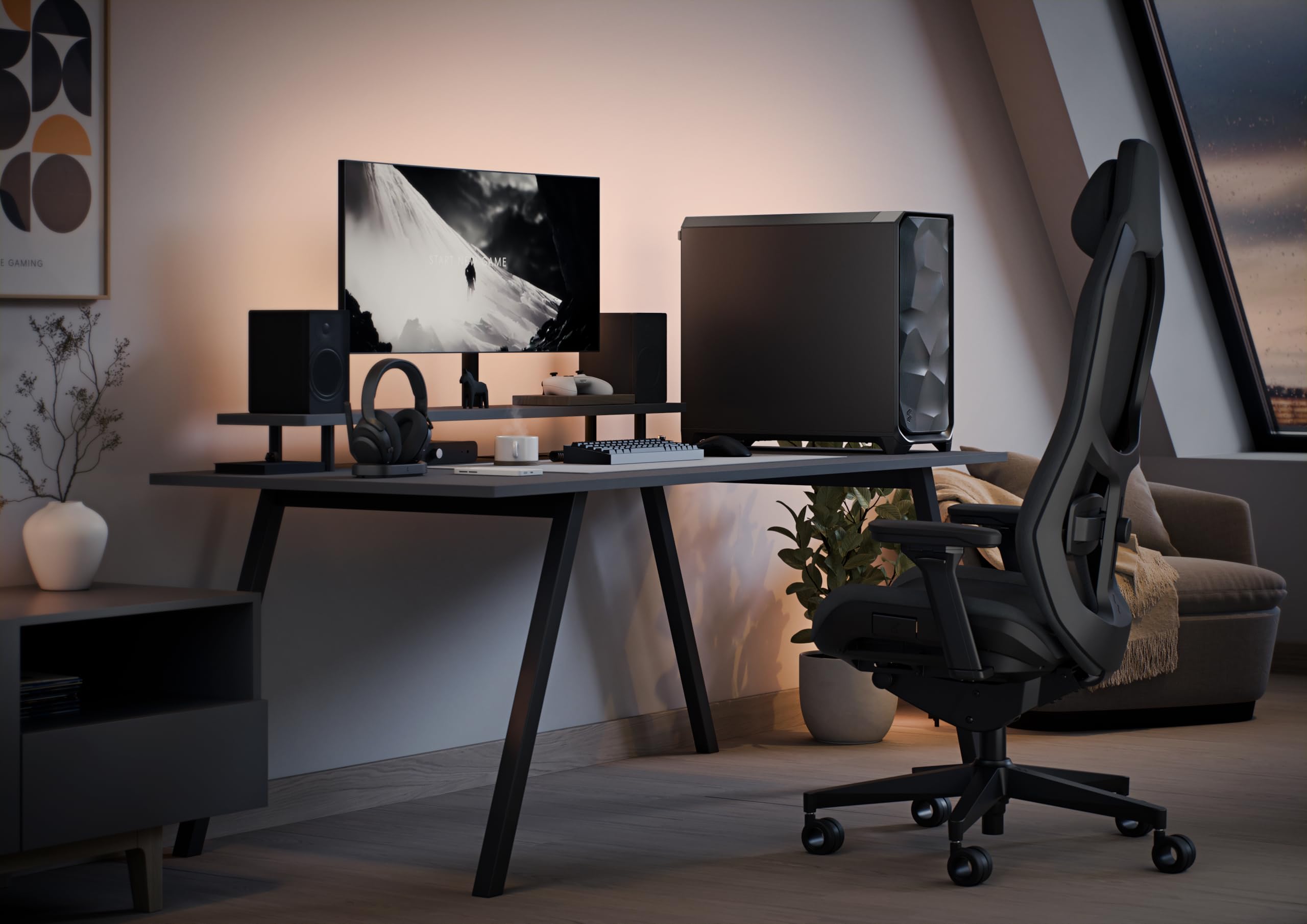 Fractal Design Meshify 3 XL Black Solid - Gaming Computer-Gehäuse – Facetten-Mesh-Front – DREI Momentumüfter enthalten – GPUs bis 512mm Länge - E-ATX/ATX/mATX Unterstützung – Bild 4