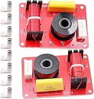 XFFCSEC 130W 2-Way Speaker Crossover for Bookshelf Speakers & Subwoofers - Treble Bass Divider, 3500Hz, 4-8Ω (2 Pack)