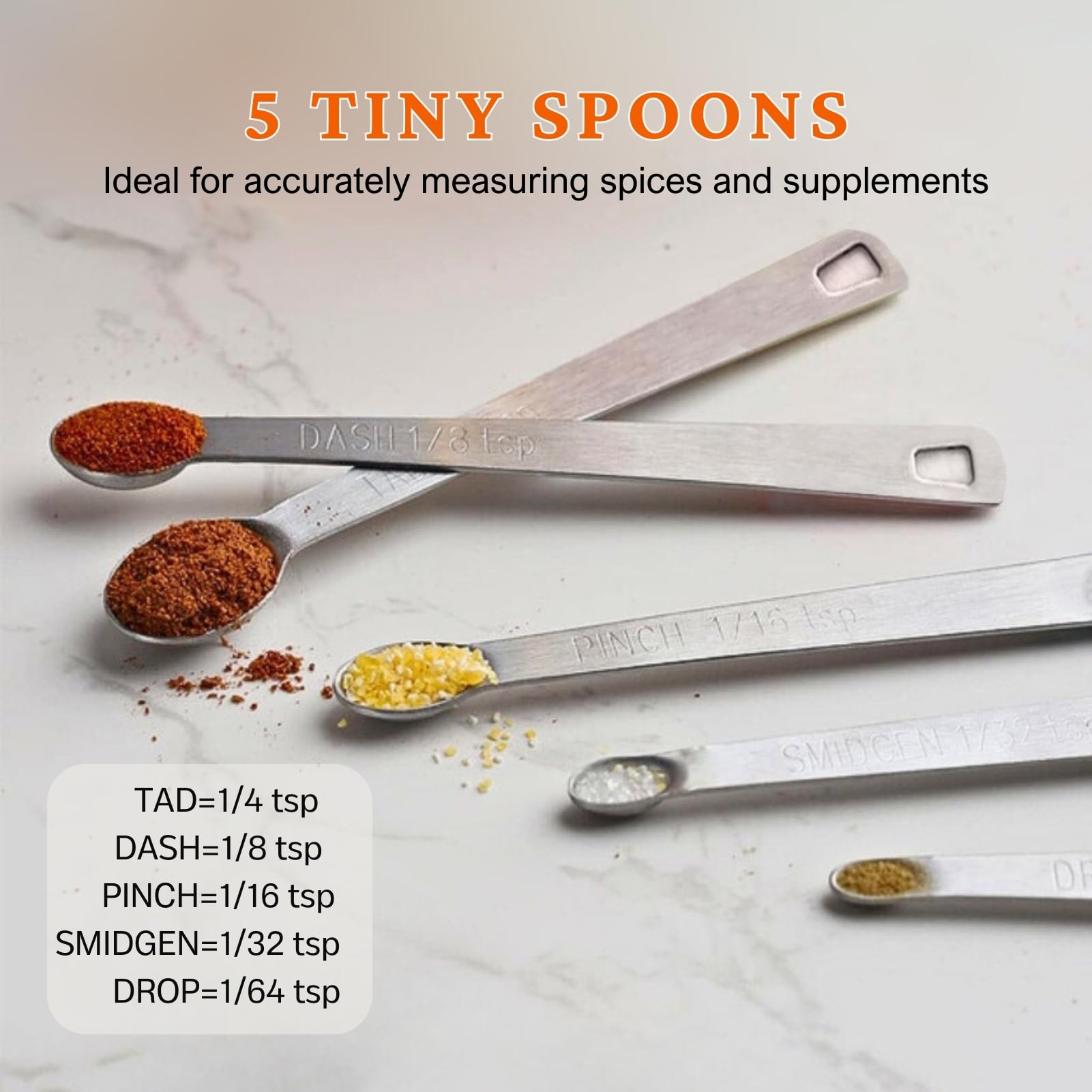 CLVEDU 11PCS Measuring Spoons Set Stainless 1 tbsp, 1/2 tbsp - Image 3