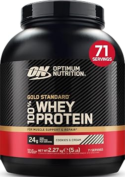 Optimum Nutrition Gold Standard 100% Whey Protein Powder, 2.27 kg