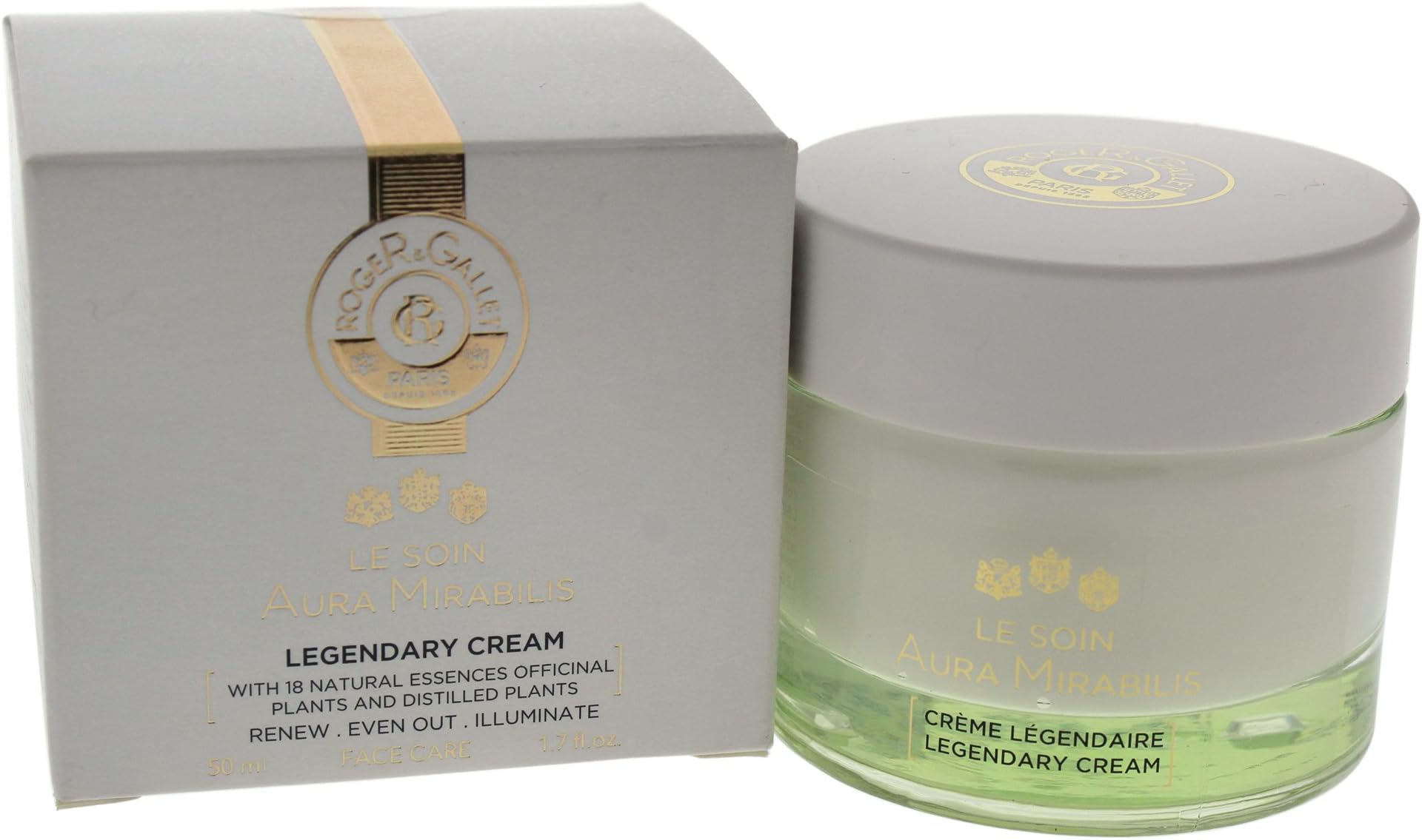 Roger & Gallet Le Soin Aura Mirabilis Legendary Face Cream for Unisex, 1.7 Ounce