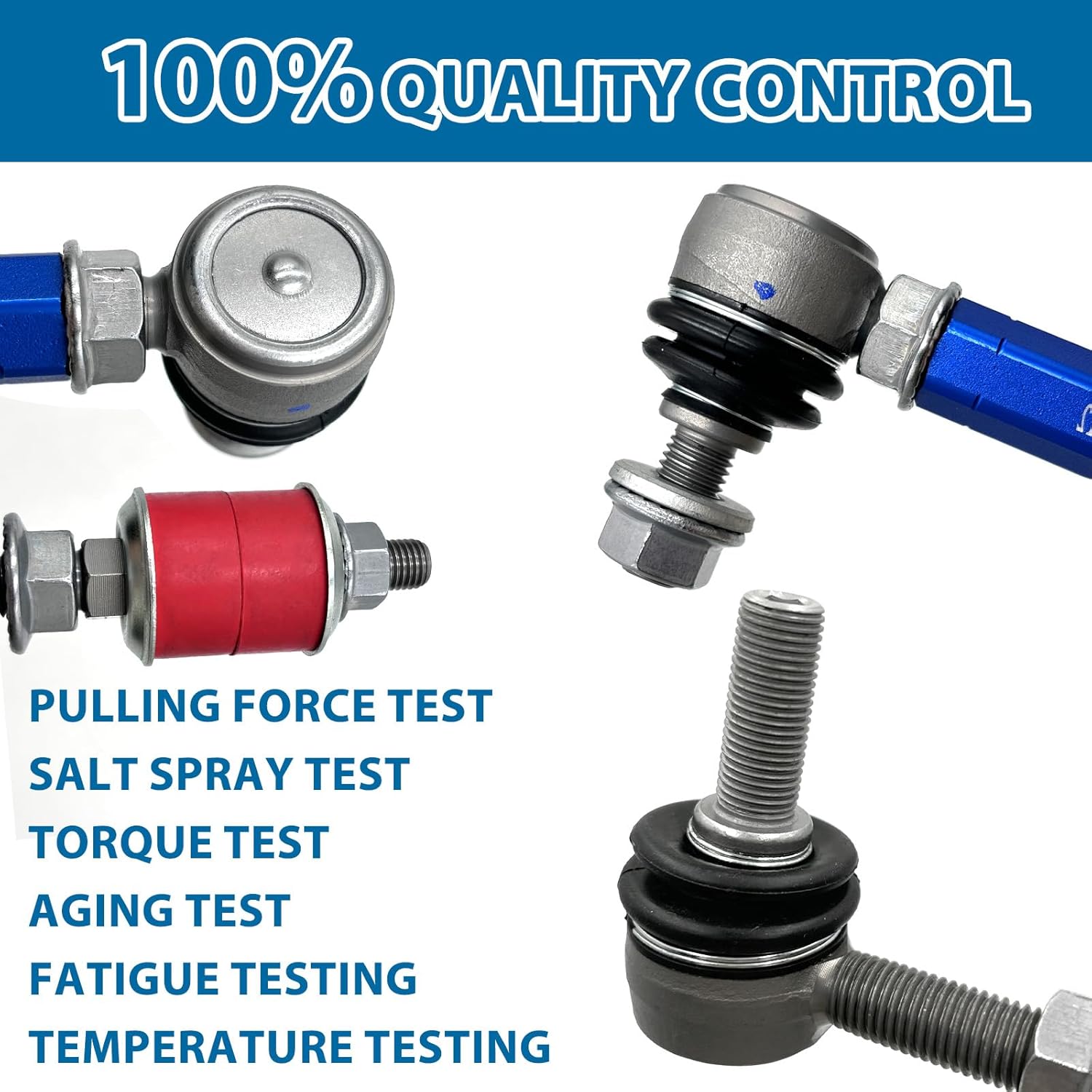 7.48-9.84' / 5.91-7.87' Adjustable Stabilizer Bar Link Kit Front & Rear For 2003-2009 Lexus GX470 2003-2022 Toyota 4Runner 2007-2014 FJ Cruiser Modified Automotive Replacement Parts M12 Blue