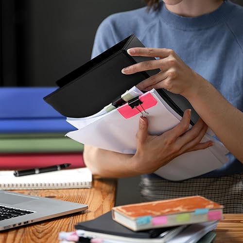 Miniatura 8 de Samsill (MP48580) - Carpeta de 3 anillos redondos de 3 pulgadas, fabricada en los EE. UU., con cubierta transparente personalizable para insertos,