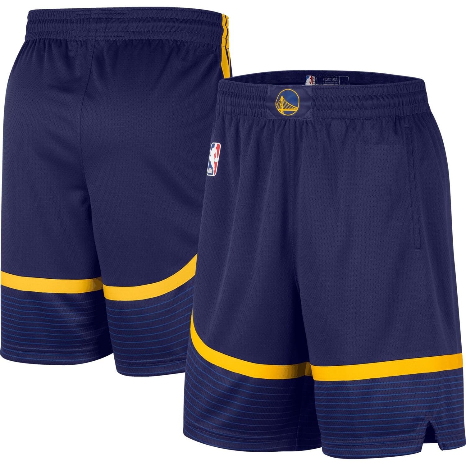 Golden State Warriors NBA Kids Youth 8-20 City Edition Navy On-Court Swingman Performance Shorts