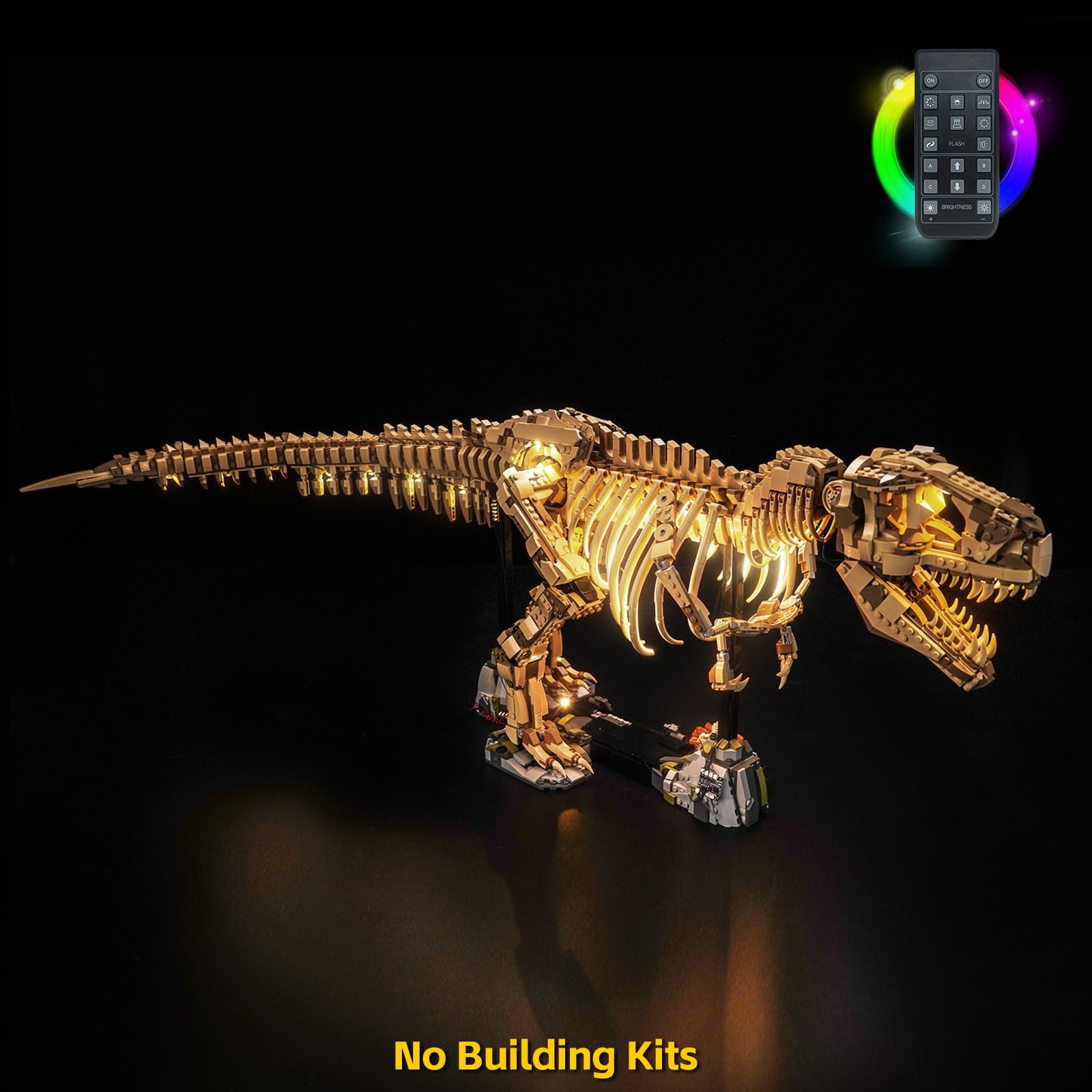 Remote Control Led Light Set Compatible with Lego 76968 Dinosaur Fossils: Tyrannosaurus rex (No Model) - Image 2