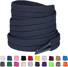 Olukssck 2 Pairs Flat Shoe Laces for Sneakers, 1/4" Shoelaces for Athletic/Running Shoes Shoe Strings