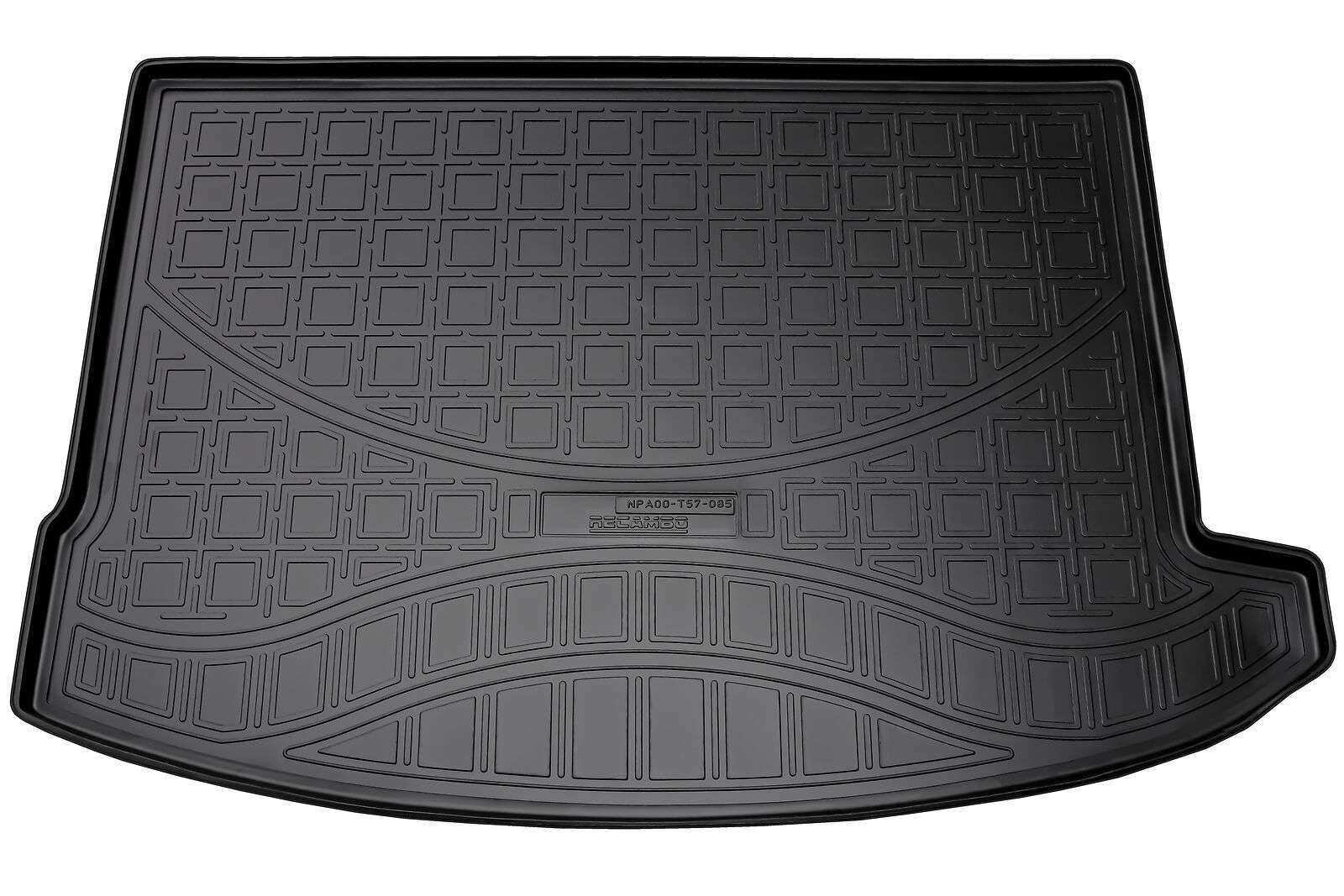 RECAMBO Juego de alfombrillas de goma y bandeja para maletero aptas para Mini Countryman F60, año de fabricación a partir de 2017, 100% a medida, alfombrillas y maletero de TPE antideslizante de alta