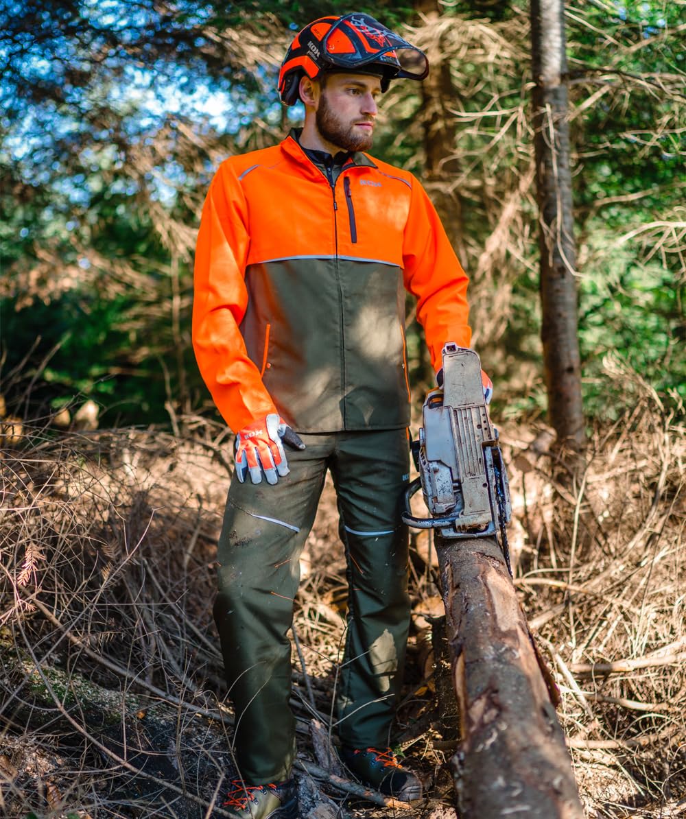 KOX Forstjacke Vento 3.0 Grün/Orange | KWF-Standard | Atmungsaktiv
