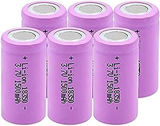 3.7V 1500 Mah 18350 Li-ion Rechargeable Battery for Toy Remote Control Electronic Locks Flashlight Headlight,6PCS