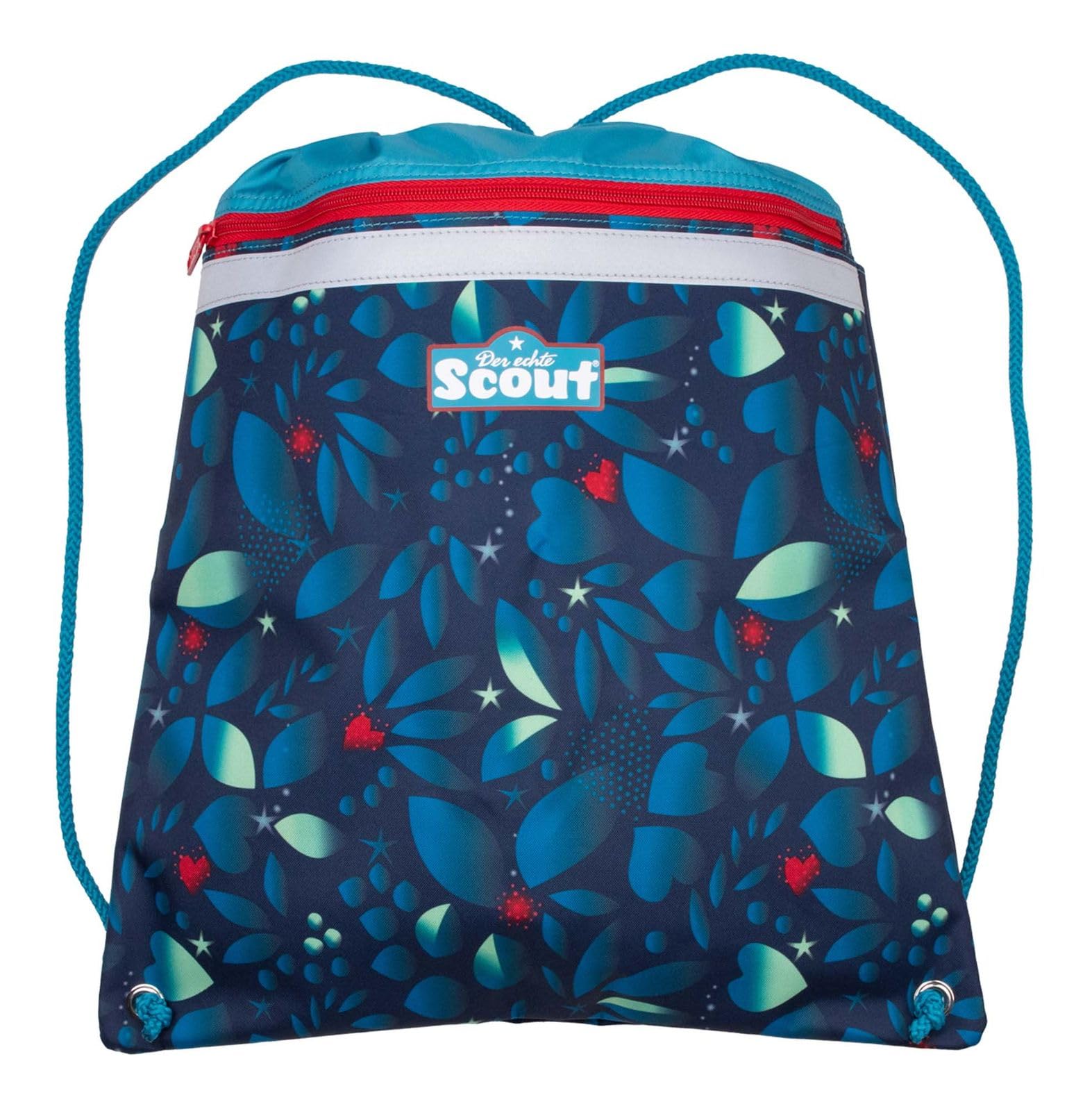 SCOUT Schulranzen LED Alpha Set 4-teilig White Unicorn dunkelblau