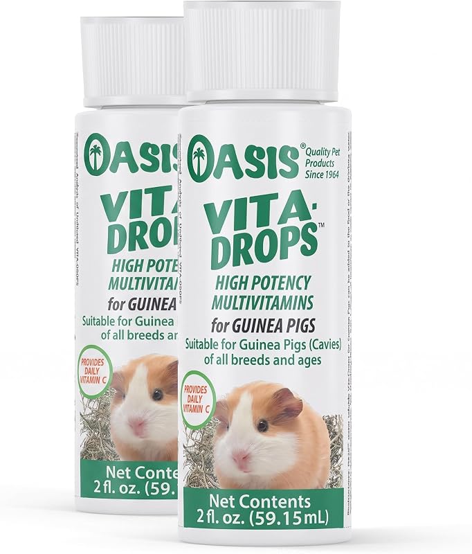 Suplemento vitamínico líquido com vitamina C para porquinhos-da-índia Kordon Oasis #80061, 2 frascos de 56 g