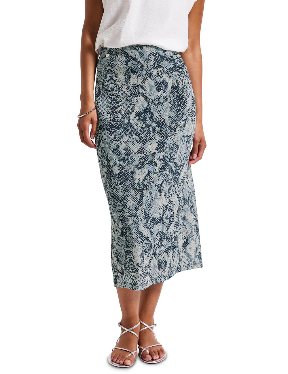 Mesh-Rock mit Snake Print