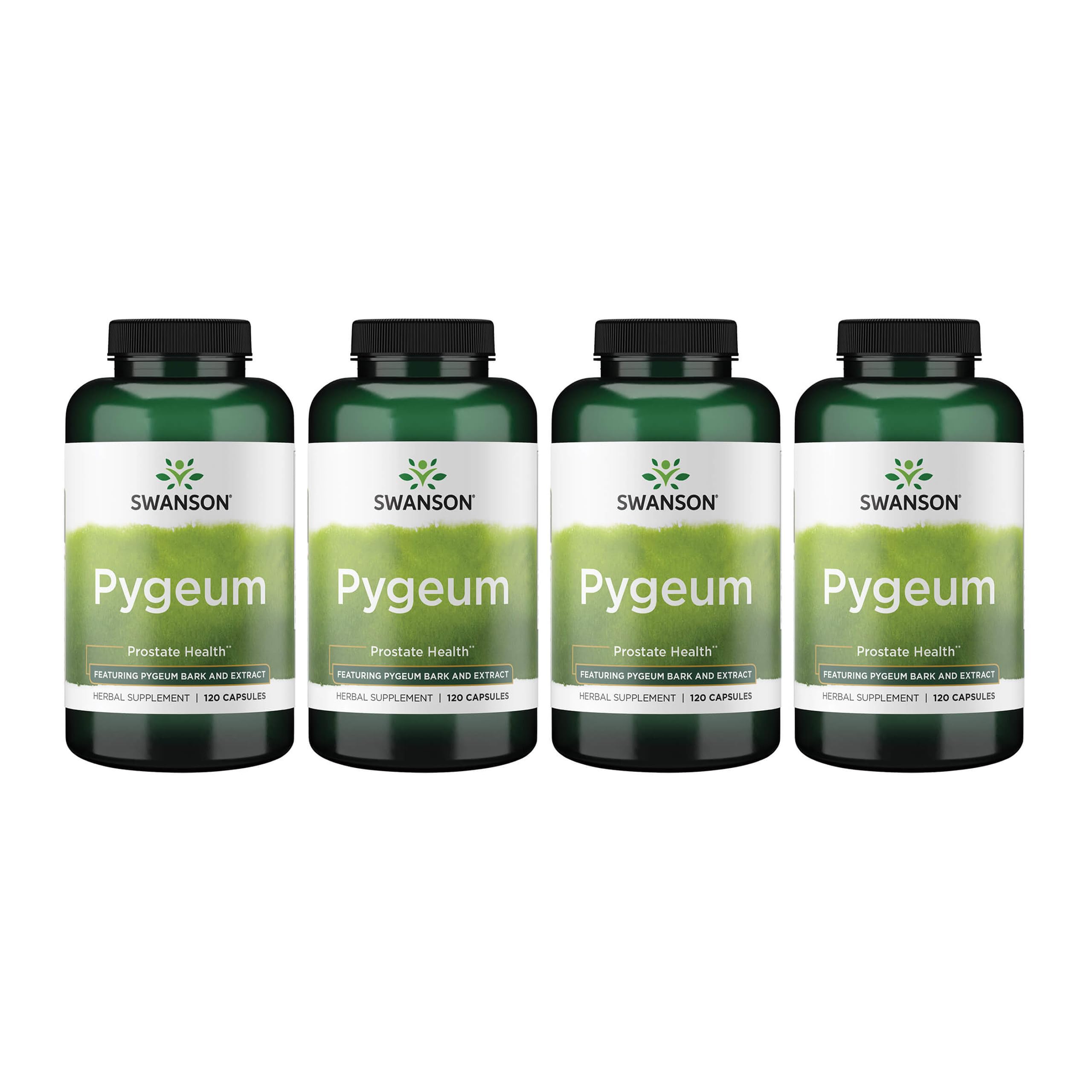 Swanson Pygeum Herbal Supplement, 400 mg, 120 Capsules, 4 Pack 120 Count (Pack of 4)