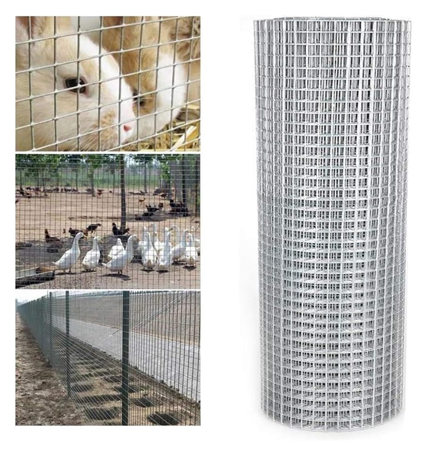 ZCXMNL Welded Wire Mesh, Stainless Steel Garden Fencing Roll, Multipurpose Hardware Cloth 15x15mm Hole Anti-rust Easy To Cut With Fixed Cable Tie For Poultry House(1x20m)