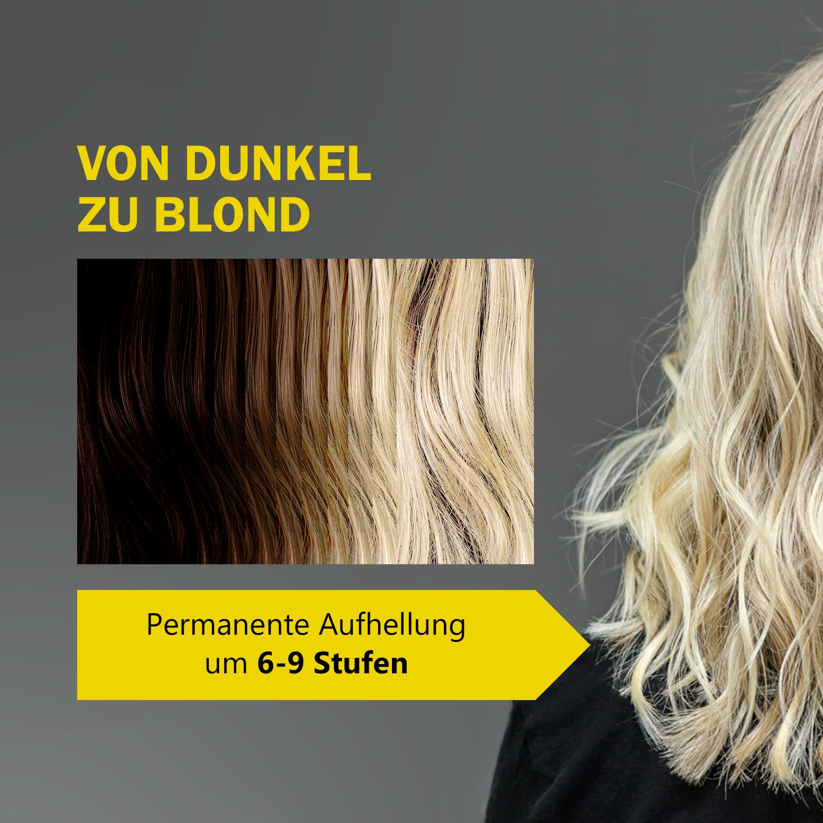 Colourless Aufheller Go Blonde, ermöglicht es Ihnen, in einer einzigen Behandlung von dunklem zu blondem Haar zu wechseln, Anschließend können Sie Ihre Haare direkt wieder nach Belieben färben