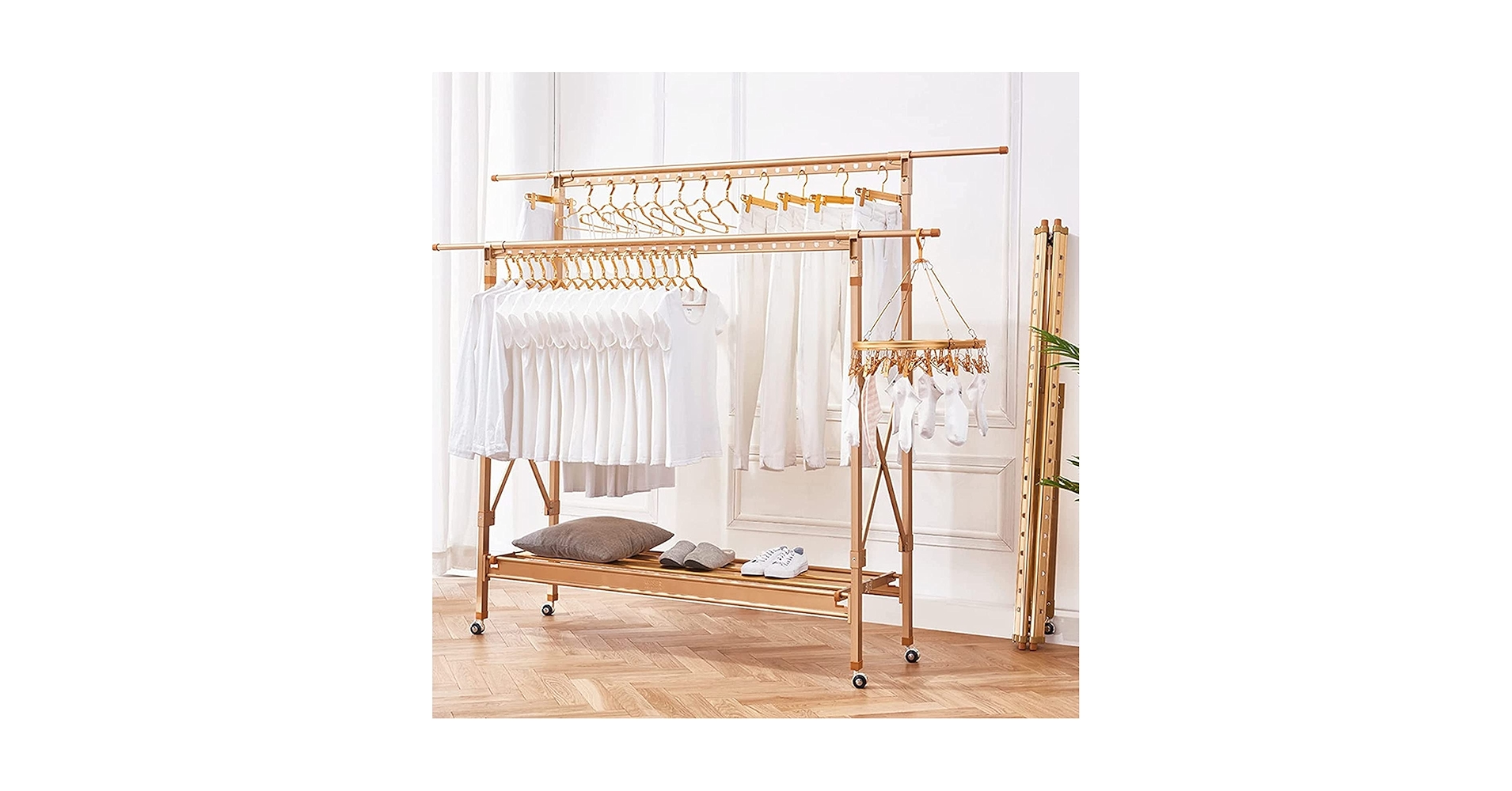 高耐荷重30kgで物干しや布団干しとしても大活躍♪❤お洒落ディスプレイラック 高耐荷重30kgで物干しや布団干しとしても大活躍♪❤お洒落