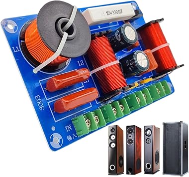 3-Way Speaker Crossover - Tweeter Crossover for Portable Audio Speakers | Frequency Divider for High Power Compact Multi-Way Speaker Systems for Tuning, Maintaining, Repairing and Enhancing Sound