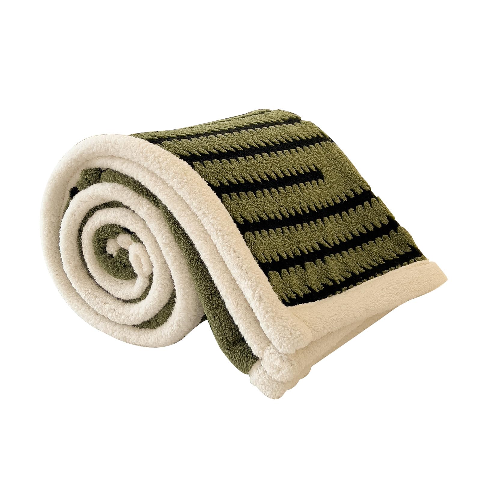 Dezypzam Green Sherpa Fleece Throw Blanket, Fluffy Microfiber Double/Twin Size Bed And Sofa Throw, Fluffy Microfiber Soft Blankets For Bed Sofa And Couch (,200X230cm)