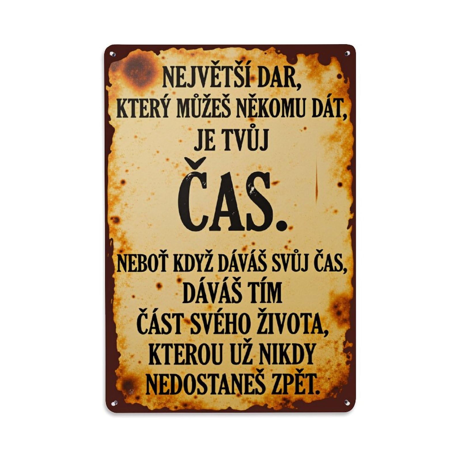 Lzwbntey Vintage The Greatest Gift You Can Give Someone Is Your Time Metal Tin Sign Retro Wall Decor For Home Bar Garage Cafe, Indoor & Outdoor Decorative Metal Poster, 8X12 Inch