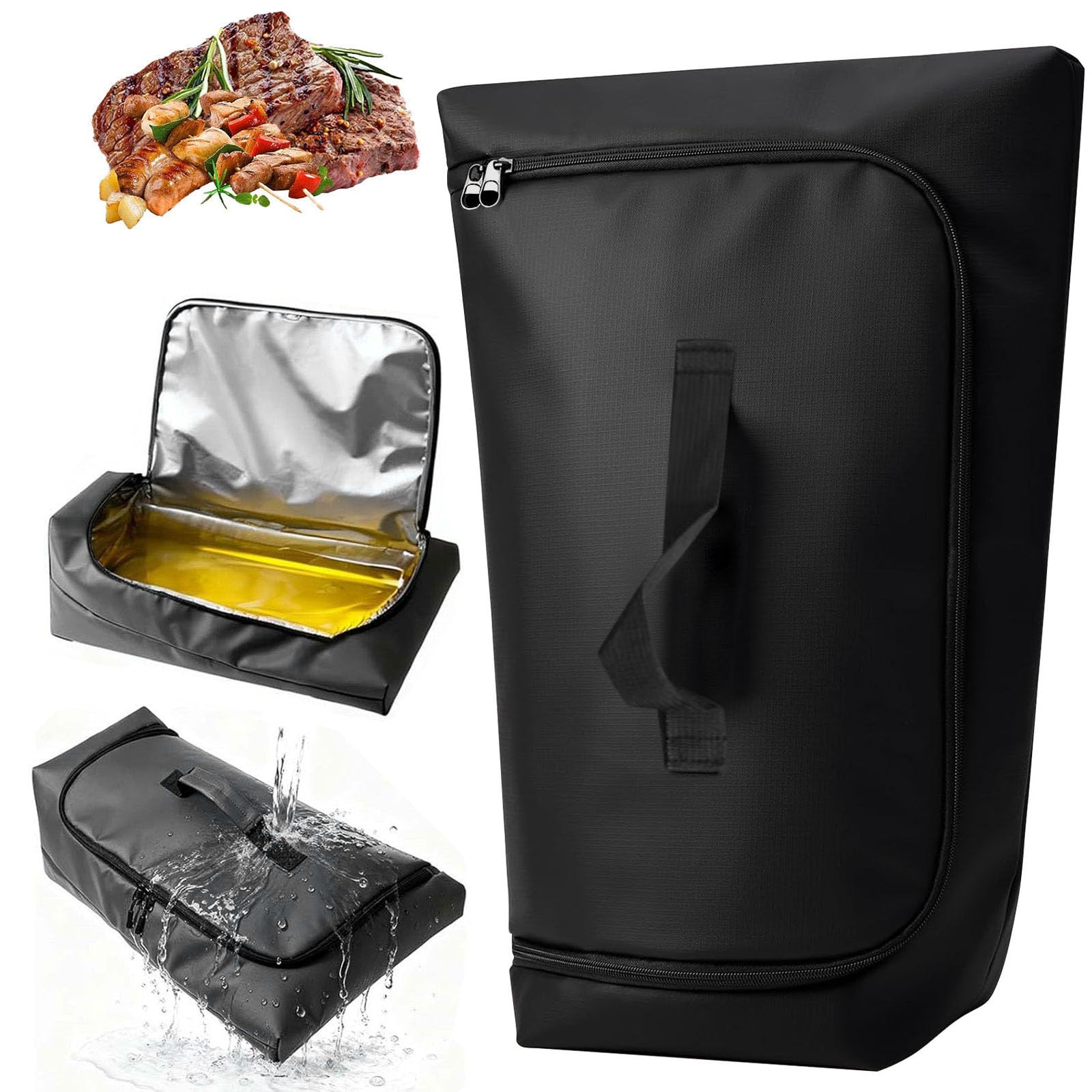 Piceioep Direct Current Neat Insulated Meat Resting Bag for Outdoor Barbecue with Impermeable Construction and Double Insulation for Warmth Holding Easy Neat