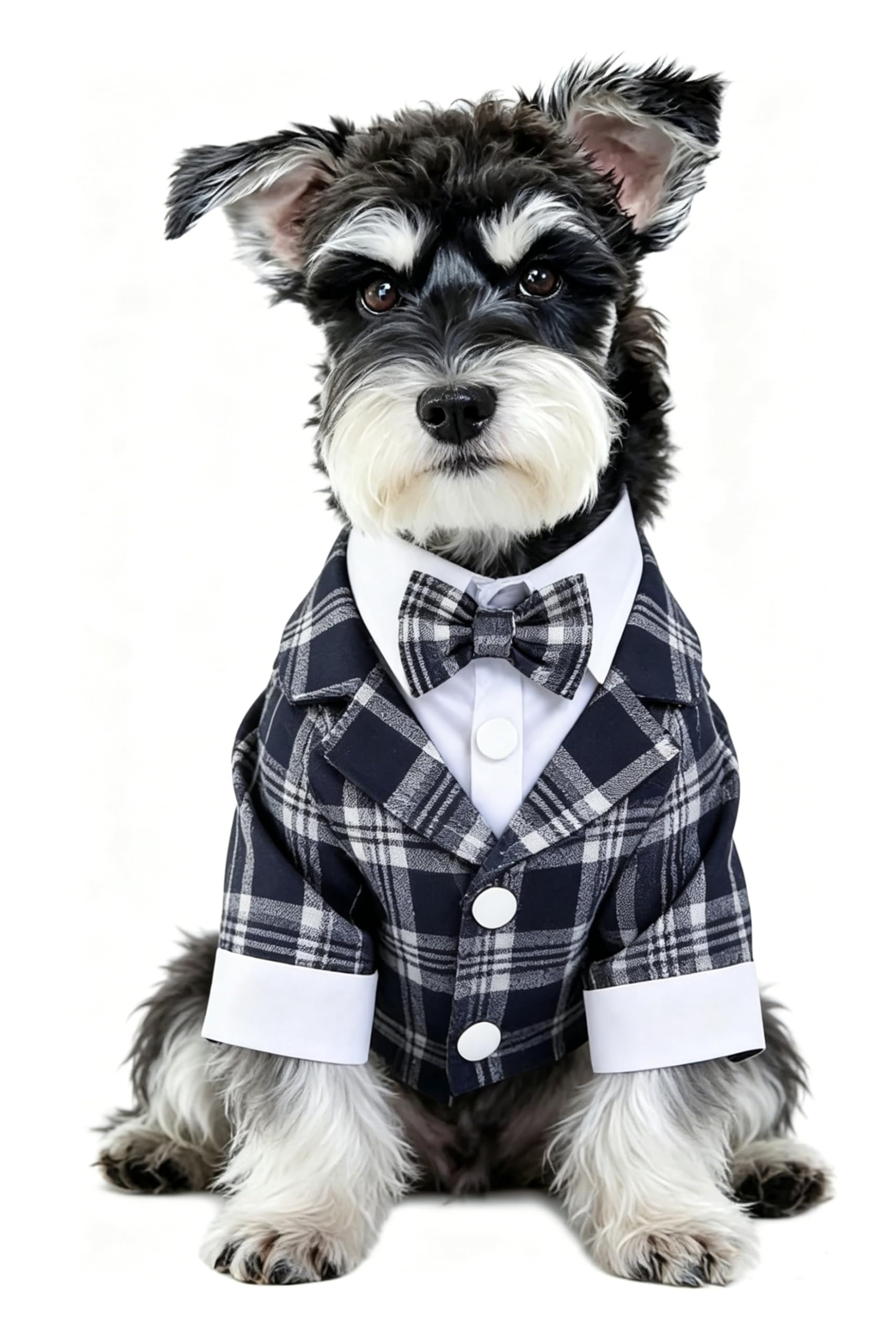 Costume et cravate pour chien de taille M au design élégant et soigné