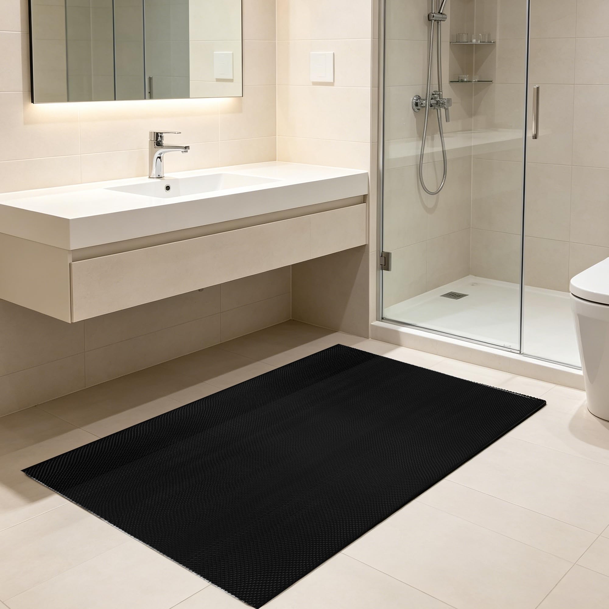 Thick PVC Drainage Floor Mat 3FTX10FT Black PVC Pool Floor Mat — Amazon image 2