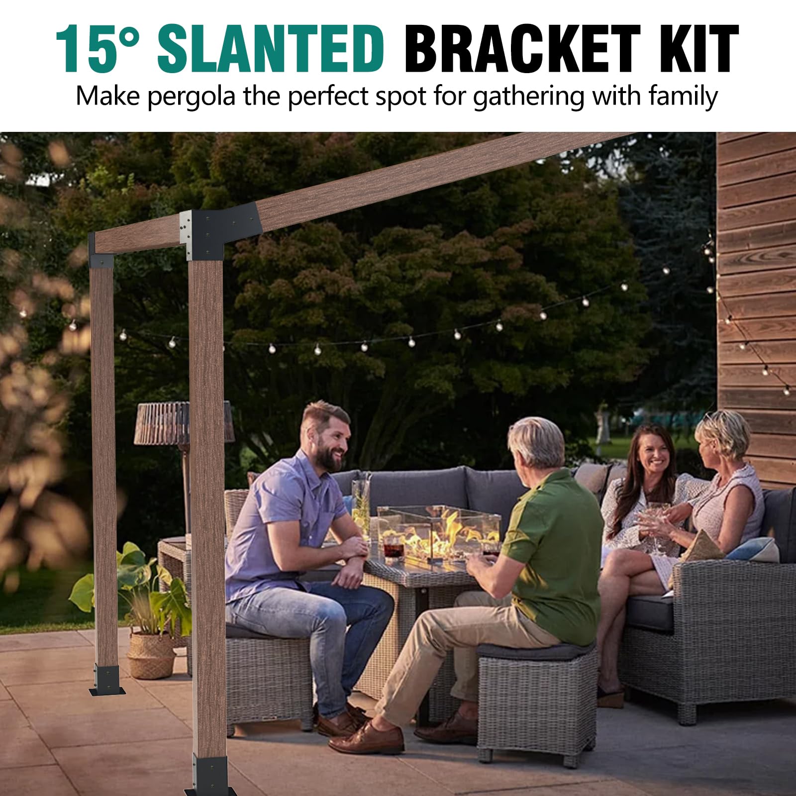 Snapklik.com : Kinchoix Pergola Brackets, 2 Pack Woodworks Pergola Kit ...