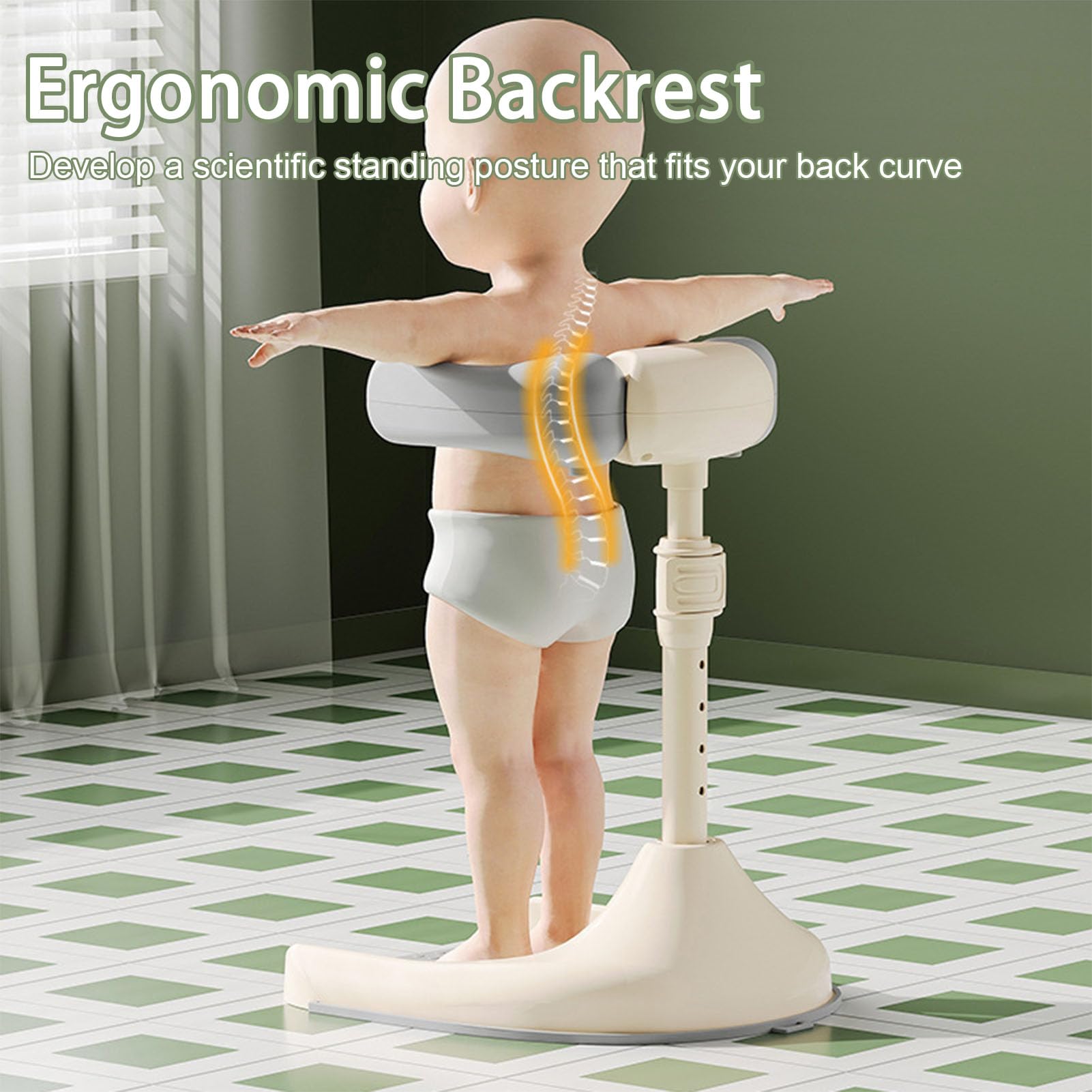 Soporte De BañEra para Bebé Altura Ajustable De Soporte De Baby Shower con Base Antideslizante para Bebé Desde hasta NiñO PequeñO 6-36 Meses BañArse Y Cambiar PañAles Khaki 33.5x39x54cm