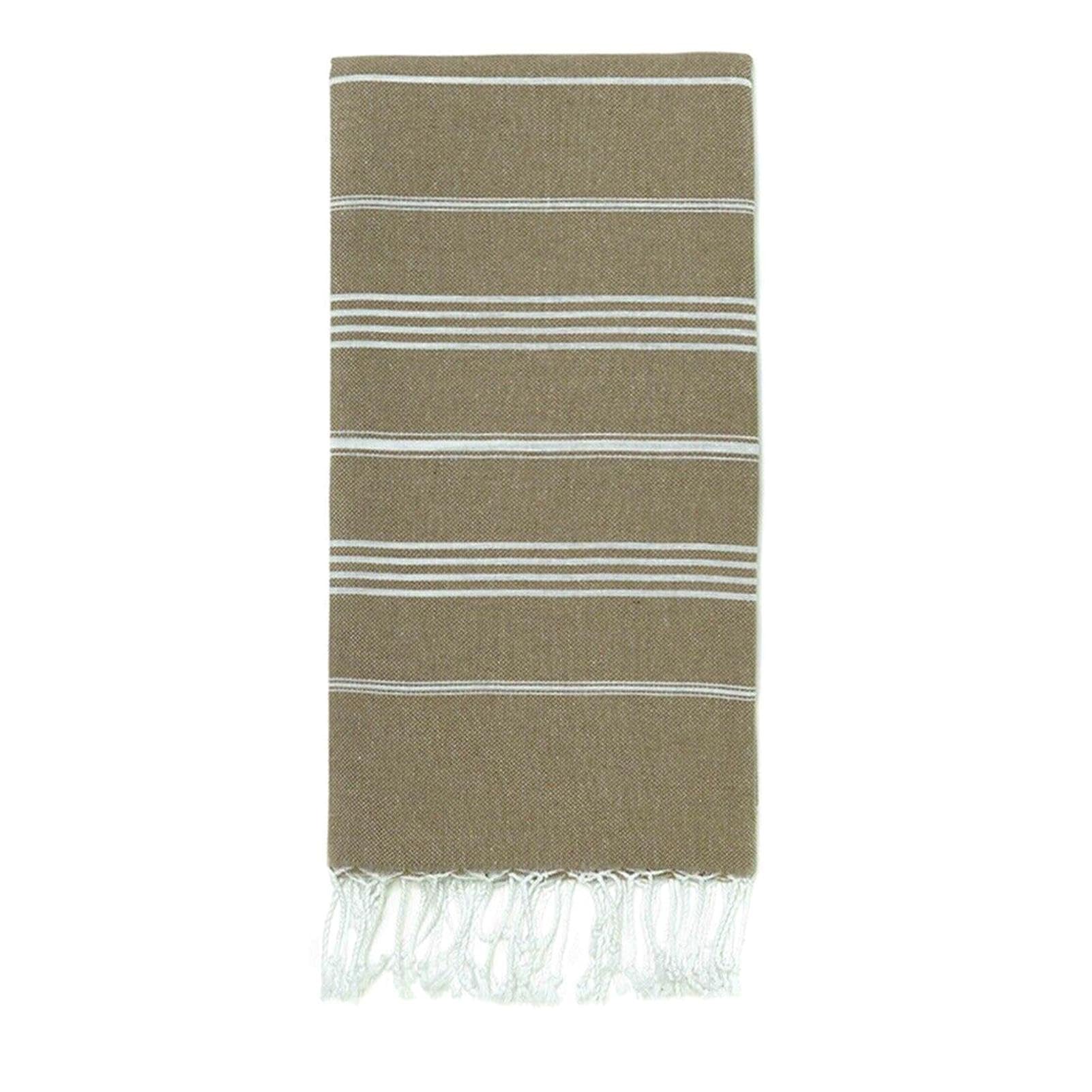 Eastuy Dark Brown Cotton Beach Towels - Thin Cotton Pool Tassel Sheet | Children Travel For Gym Bath Spa Sauna Beach Swimming Pool
