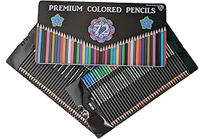 72 Colored Pencils in Storage Tin With Sharpener Set