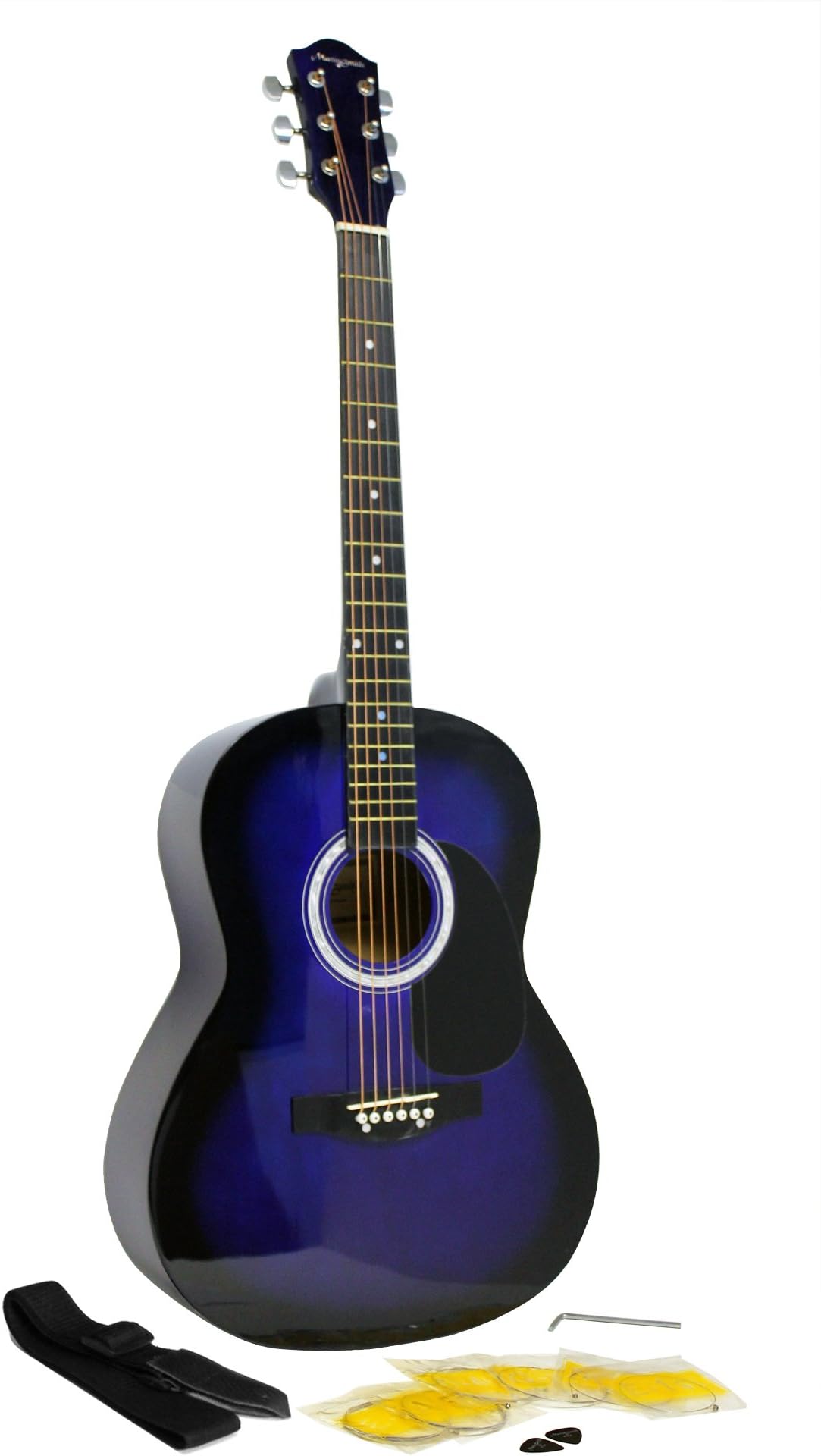 Martin Smith Acoustic Guitar with Guitar Strings, Guitar Plectrums & Guitar Strap