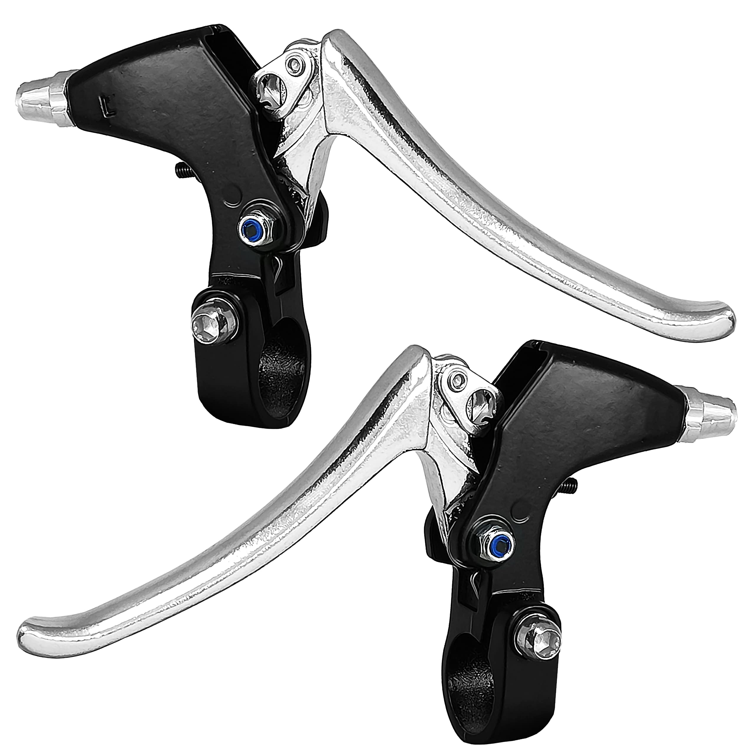 IBK Coppia leve freno bicicletta leva freni bici universali alluminio v-brake bike (Alluminio - 11cm)