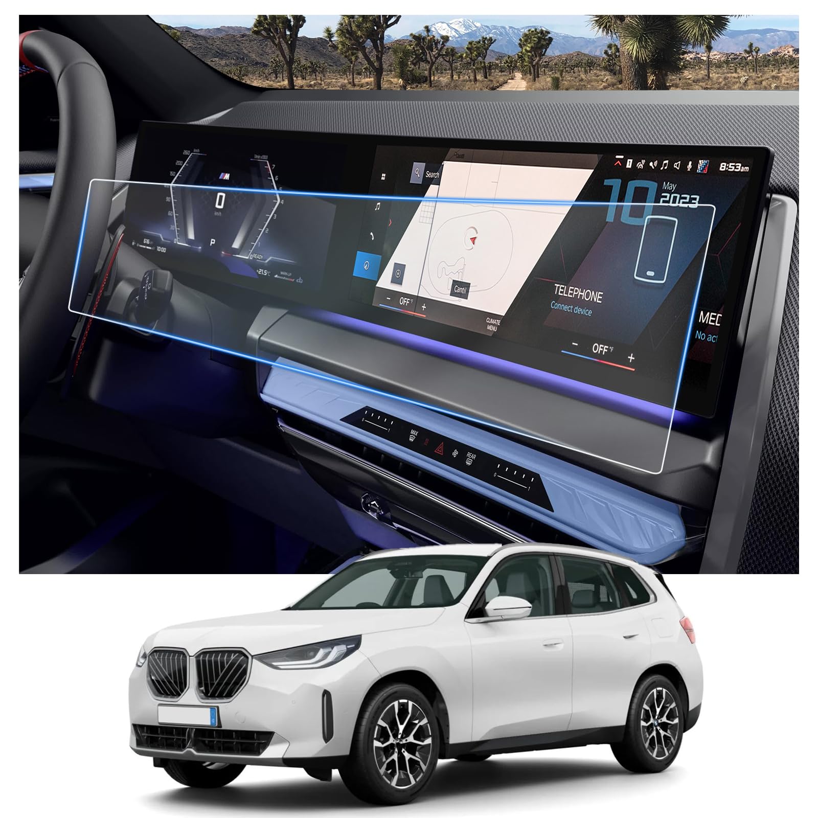 CDEFG 2PCS for 2025 2026 BMW X3 Screen Protector
