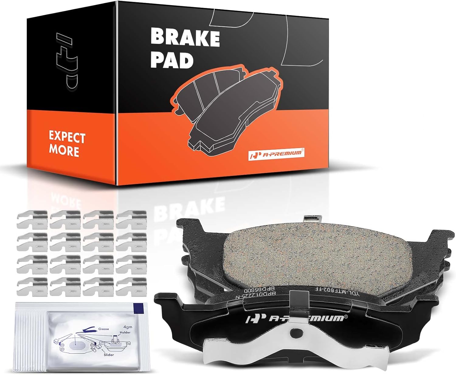 A-Premium Rear Ceramic Brake Pads Set Compatible with Chrysler, Dodge, Eagle, Plymouth Models - 300M, Cirrus, Concorde, Intrepid, LHS, Neon, PT Cruiser, Sebring, Intrepid, Stratus, Vision