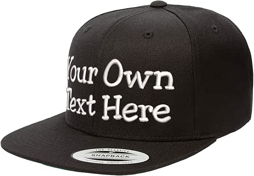 Custom Hat 6089 Snapback Embroider Your Own Text Stretch Fit