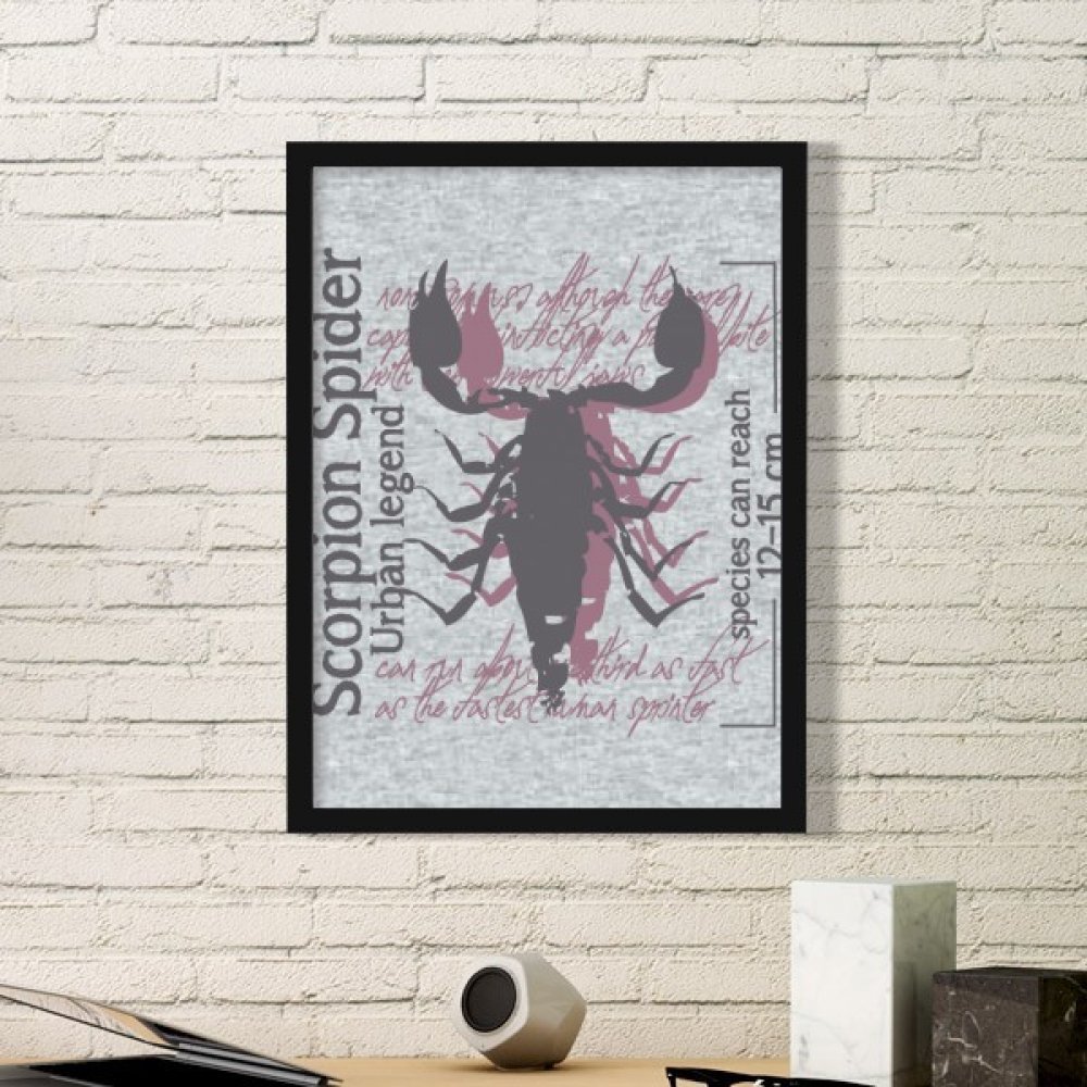 Art peinture de homard cadre photo rectangle en bois noir de taille moyenne