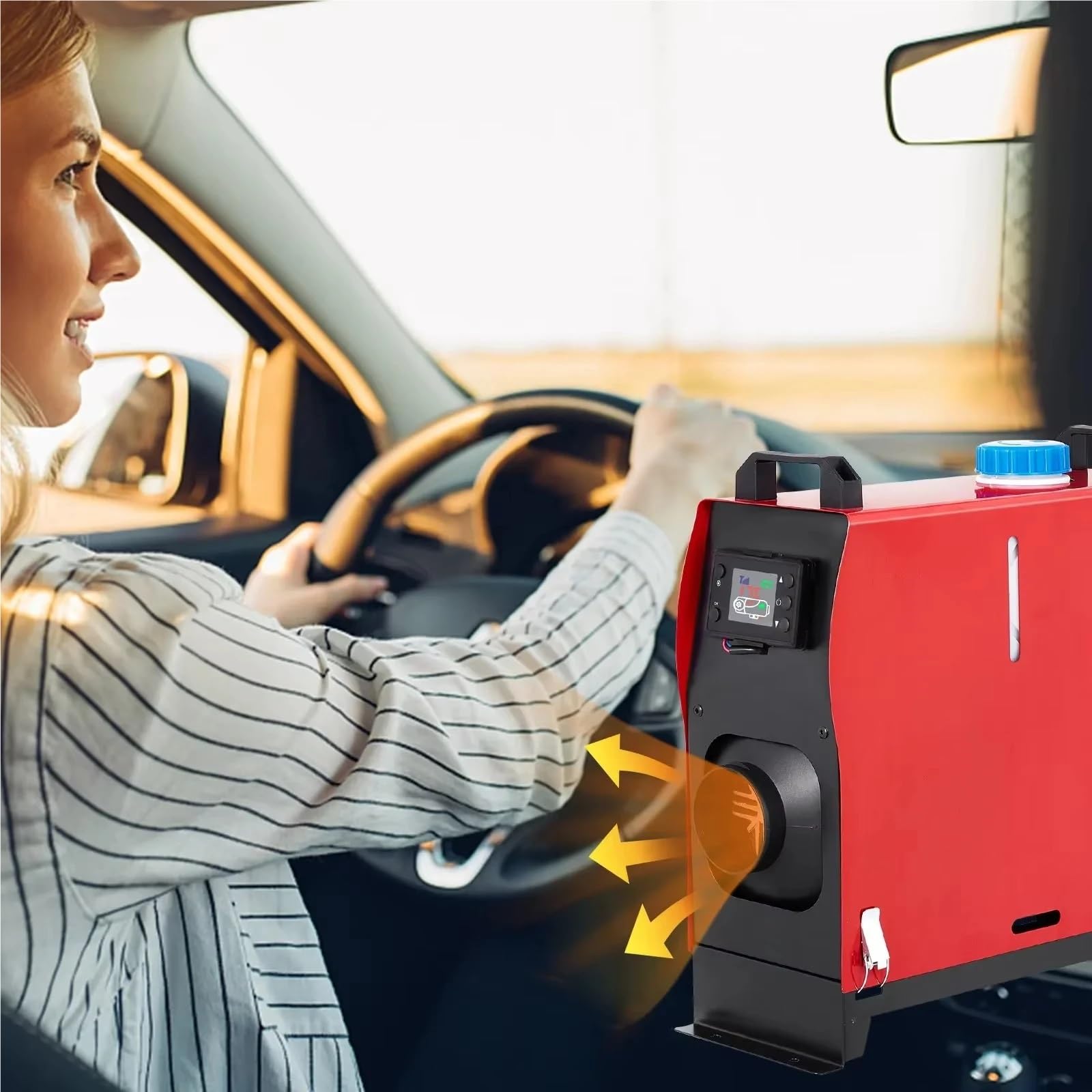 Nagrzewnica postojowa Zintegrowany Podgrzewacz Powietrza Na Olej Napędowy 8 KW, 12 V, Mały Podgrzewacz Z Przełącznikiem LCD I Pilotem Do Samochodów Osobowych, Kamperów nagrzewnica powietrza(8KM 12V)