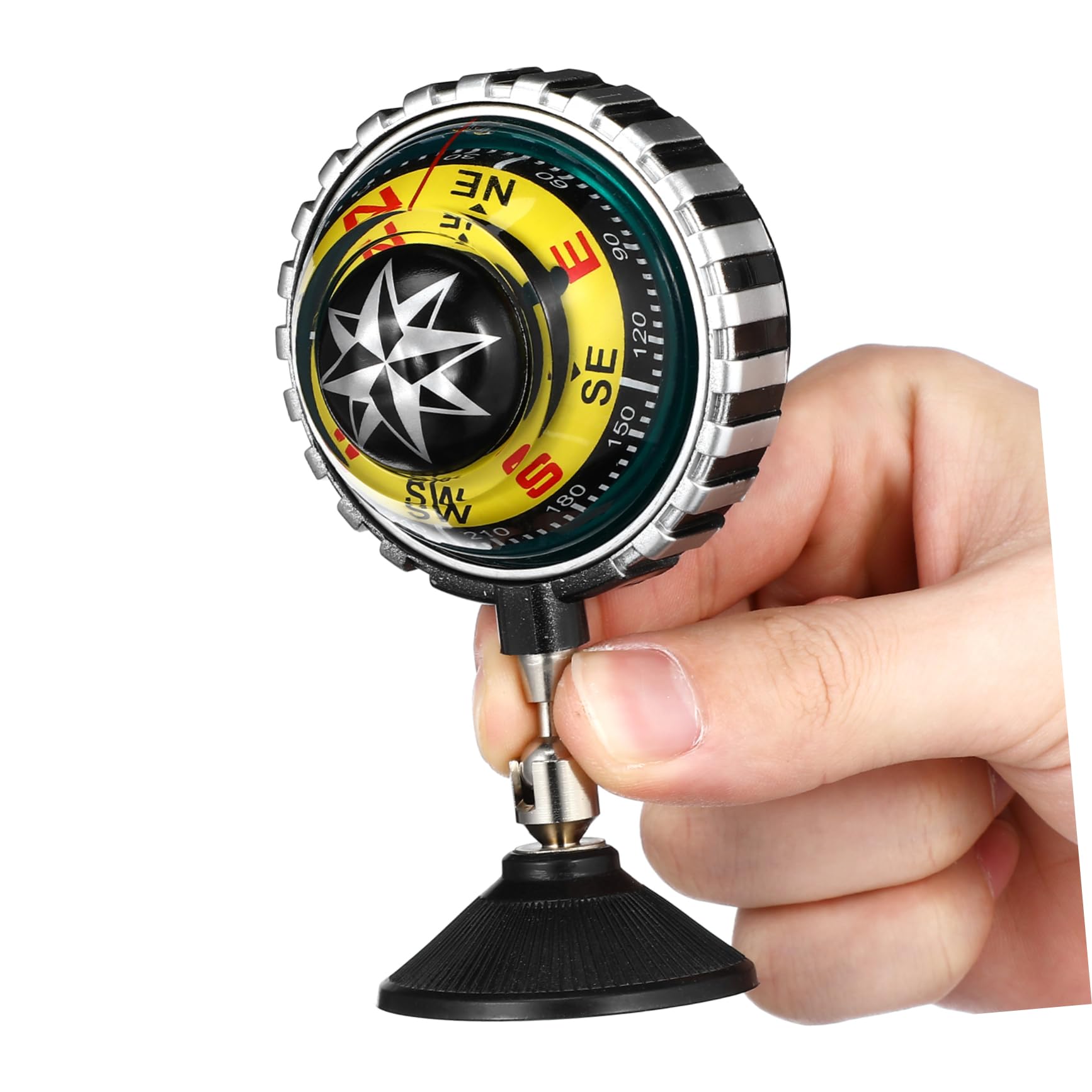 BESTonZON Car Dashboard Compass with Cup Mount High Visibility Navigation Tool for Boats and Vehicles Easy Installation Miniature Design for Unobtrusive Use Professional Compass for Outdoor