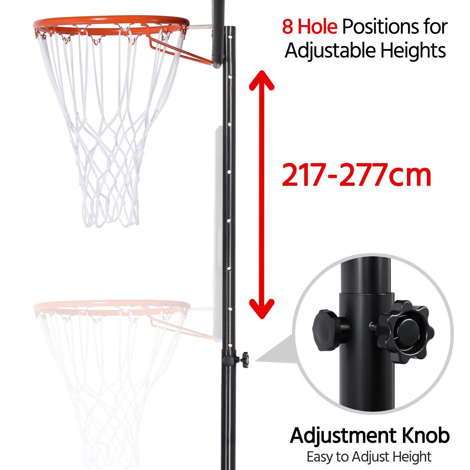 Yaheetech Panier De Basket Sur Pied Exterieur Hauteur Réglable 219