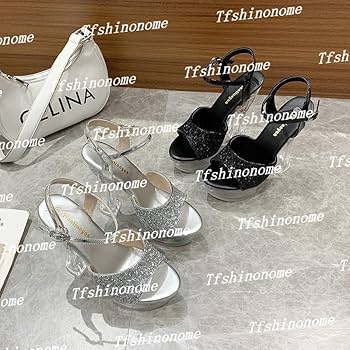 Amazon | [Tfshinonome] キラキラ サンダル レディース 厚底