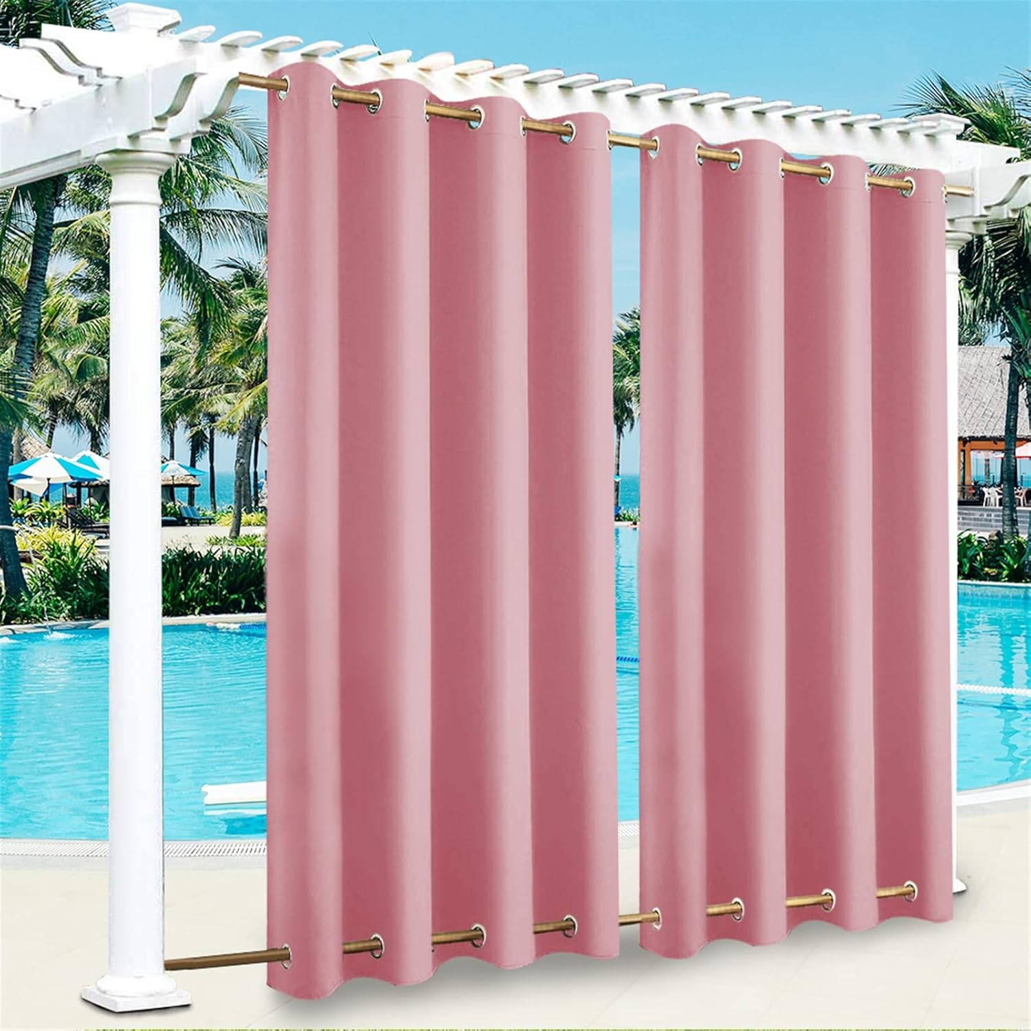 SK Studio Outdoor Curtains for Patio Waterproof Sunlight