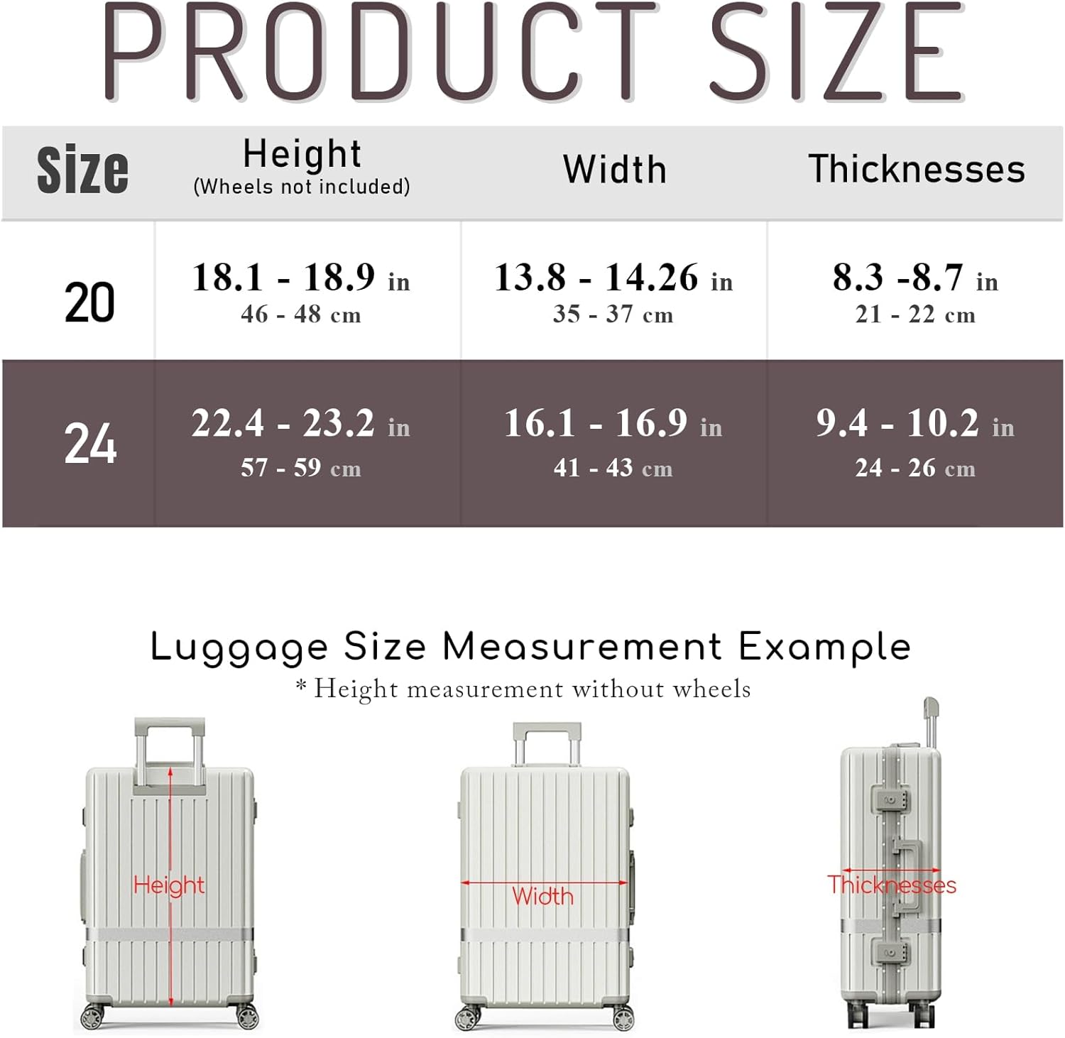 Clear Carry On Luggage Cover, No Disassembly, 20 Inch with Front Pocket Zipper, PVC Plastic Material, Travel Waterproof Transparent Suitcase Protector - Image 4