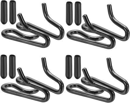 Dog Collar Extra Links, Prong Collar for Pets Stainless Steel Pinch Dog Training Collar Round Head 3.3mm, Black, 4 Set, Intended for Small/Medium/Large Dogs Training