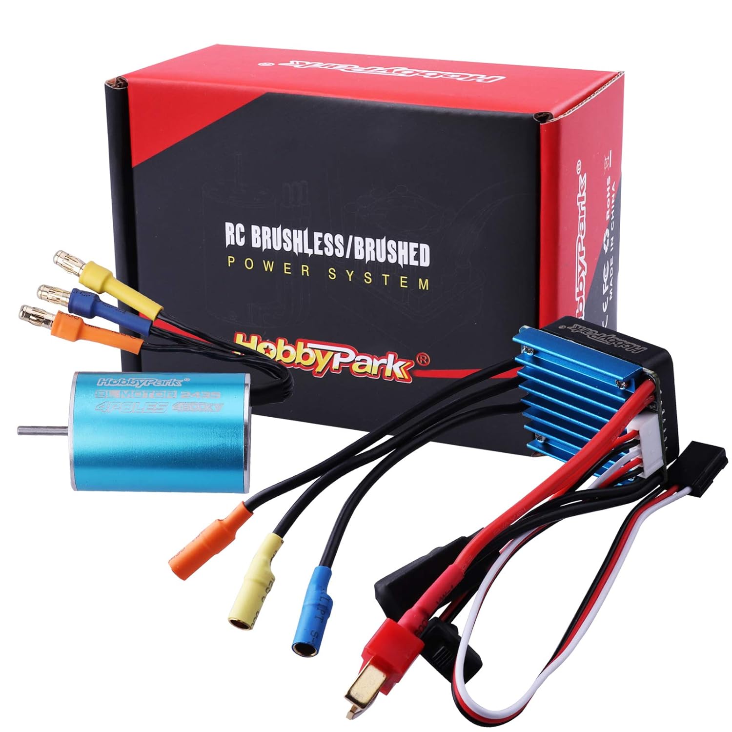 HobbyPark 2435 4800KV Brushless Motor and ESC Combo 25A Electric Speed