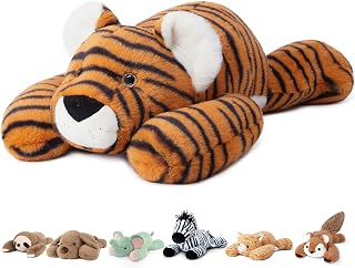 Niuniu Daddy 20" 3.3 lb Weighted Tiger Stuffed Animal for Adults Kids, Giant Large Soft Body Pillow Plush Toy for Sleeping Huggable, Gift for Everyday Comfort